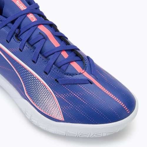 PUMA Ultra 5 Play IT Jr gyermek focicipő lapis lazuli/puma fehér/sunset gloe