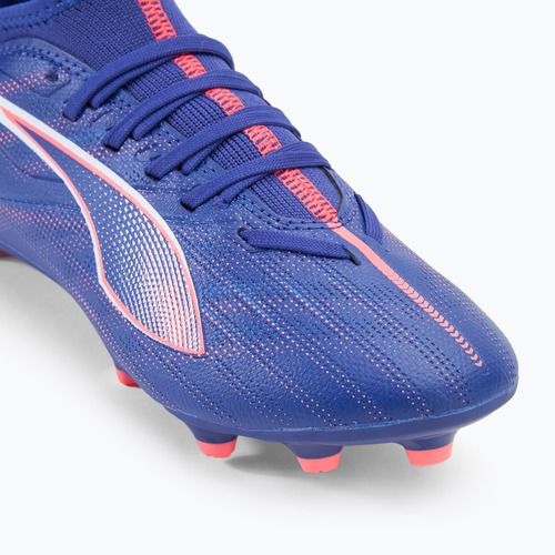 PUMA Ultra 5 Match FG/AG Jr gyermek labdarúgócipő lapis lazuli/puma fehér/naplemente fénye