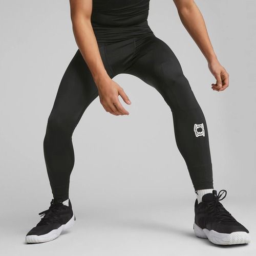 Legginsy koszykarskie férfi PUMA Hoops Team Full Baselayer puma black