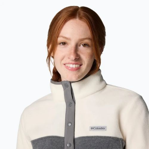Női pulóver Columbia Benton Springs 1/2 Snap city grey heather / chelk