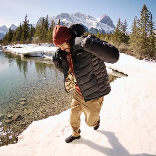 Férfi Columbia Labyrinth Loop II kapucnis pehelykabát fekete