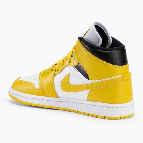 Nike Air Jordan 1 Mid női cipő fehér/fekete/vivid sulfur
