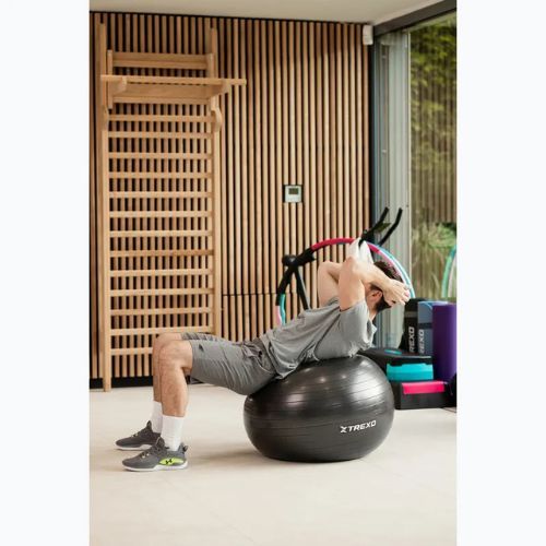 TREXO Gymball TXO-B4Z009-BK 75 cm fekete