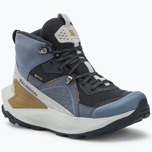 Salomon Elixir Mid GTX férfi túrabakancs dark navy/grisaille/gray violet