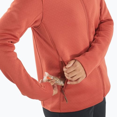 Férfi Salomon Essential Midwarm Fz tandoori spice trekking melegítő pulóver