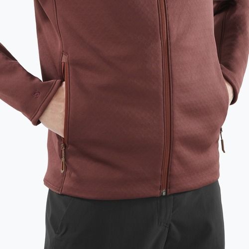 Férfi Salomon Essential Midwarm Fz rum raisin trekking melegítő pulóver