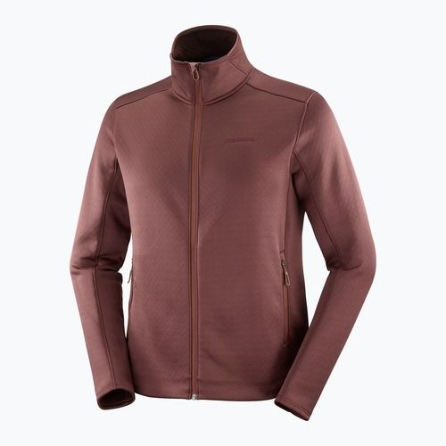 Férfi Salomon Essential Midwarm Fz rum raisin trekking melegítő pulóver