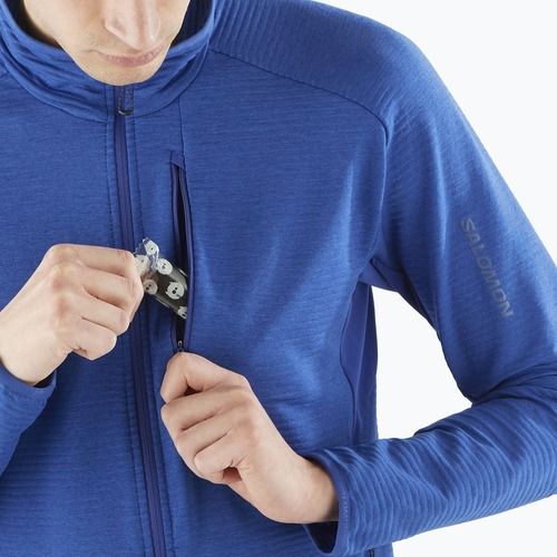 Férfi Salomon Essential Lightwarm FZ surf the web trekking melegítő pulóver