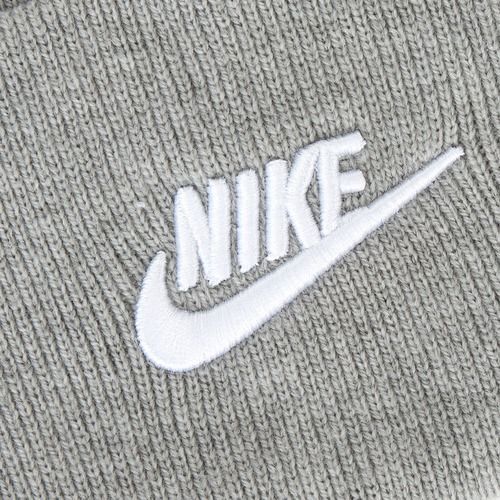 Téli sapka Nike Peak Futura Beanie dark grey heather/white