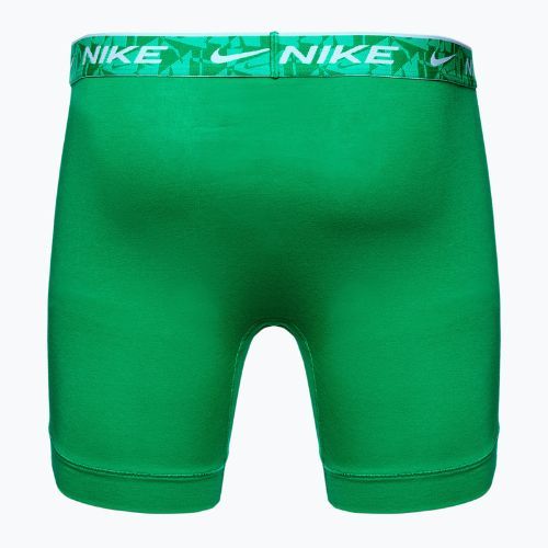 Férfi Nike Everyday Cotton Stretch boxeralsó 3 pár zöld/fekete