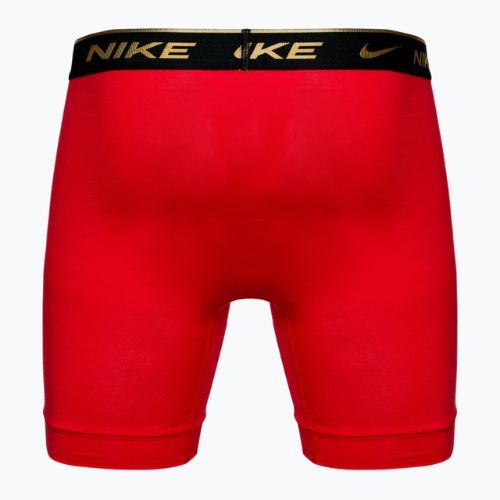 Férfi Nike Everyday Cotton Stretch boxeralsó 3 pár fekete ezüst/piros arany/fekete arany