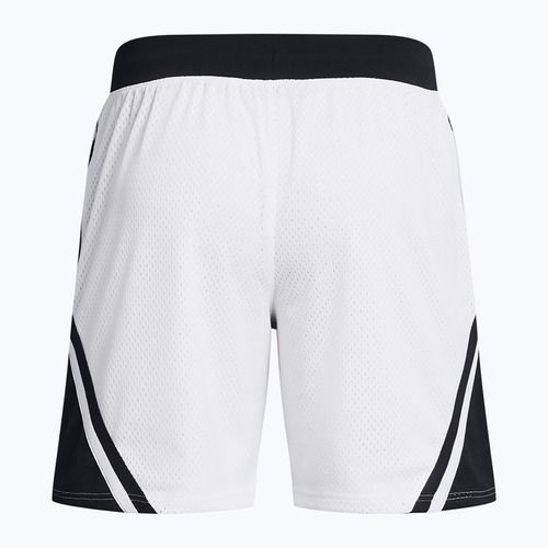 Férfi kosárlabda rövidnadrág Under Armour Curry Mesh Short 4 fehér/fekete/fehér