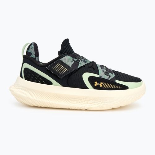 Under Armour Flow Futr X 4 Camo kosárlabda cipő fekete/retró zöld/metál arany