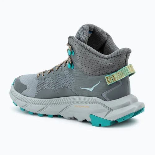 Férfi túrabakancs HOKA Trail Code GTX galaktikus szürke/elektromos aqua