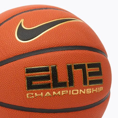 Kosárlabda Nike Elite Championship 8P 2.0 Deflated amber court/black/metallic gold/black rozmiar 6
