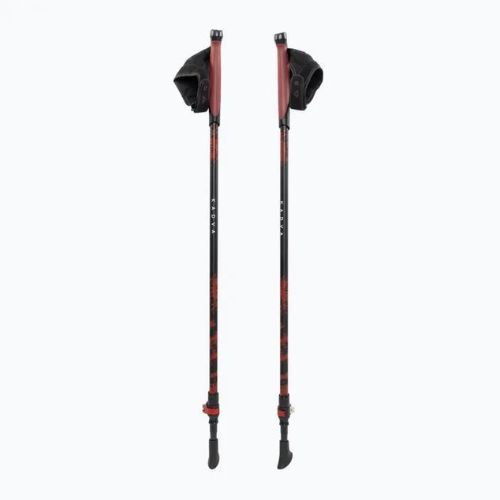 Állítható piros KADVA Halna nordic walking botok