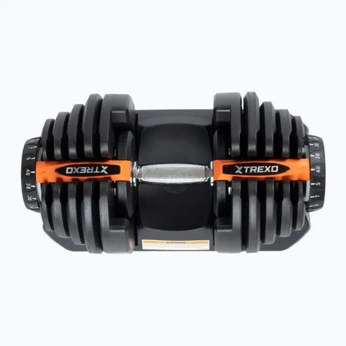 TREXO ADT-40-BF állítható súlyzó 40 kg, fekete színű