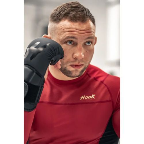 Férfi hosszú ujjú Rashguard HOOK FIGHTING Base piros