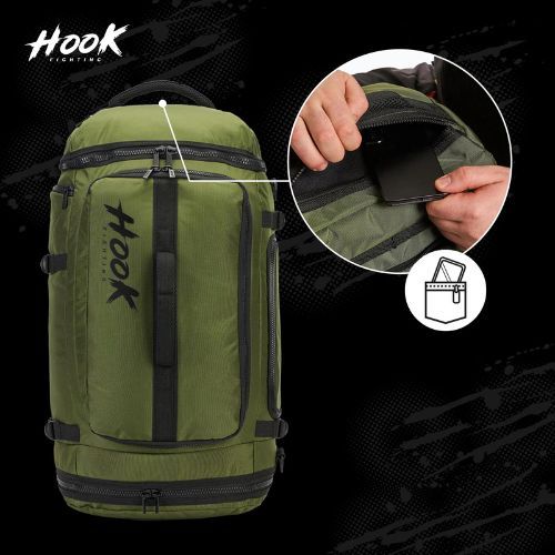 Hátizsák HOOK FIGHTING Camp 2w1 Duffel Bag 41 l zöld