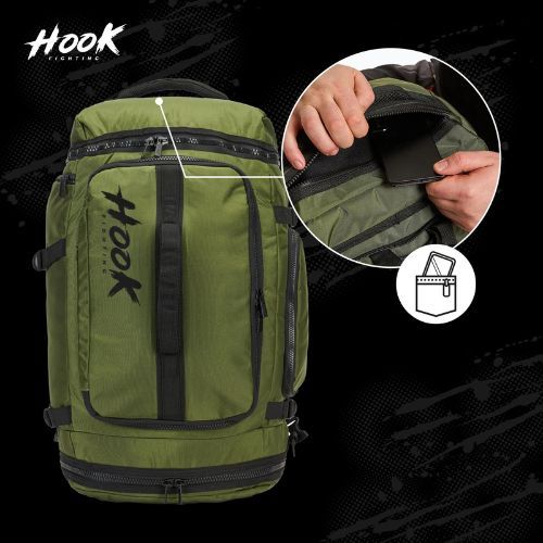 Hátizsák HOOK FIGHTING Training 2w1 Duffel Bag 30 l zöld