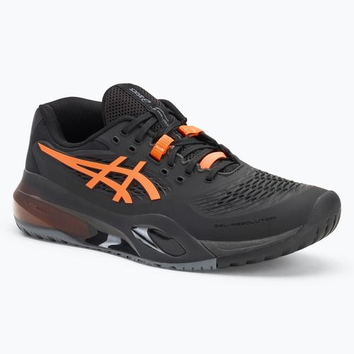 ASICS Gel-Resolution X férfi teniszcipő fekete/ sokkoló narancssárga