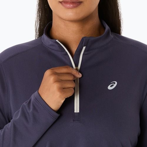 Női hosszú ujjú futófelső ASICS Icon 1/2 Zip LS Top indigo fog