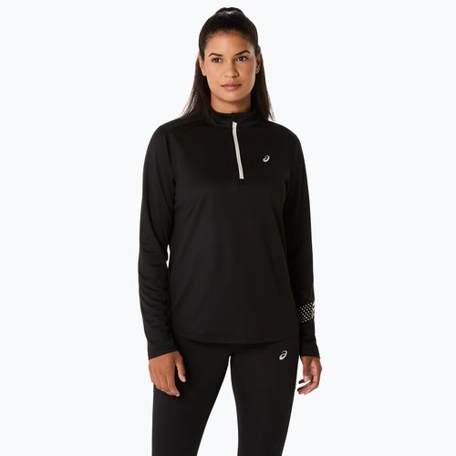 Női hosszú ujjú futófelső ASICS Icon 1/2 Zip LS Top performance black