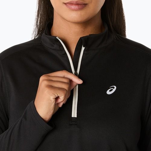 Női hosszú ujjú futófelső ASICS Icon 1/2 Zip LS Top performance black