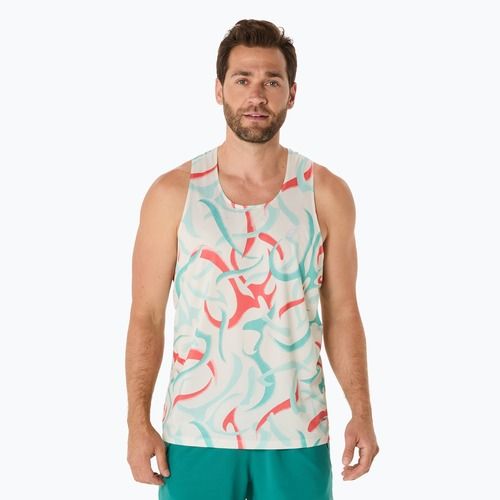 Férfi futótrikó ASICS Road All Over Print Singlet birch