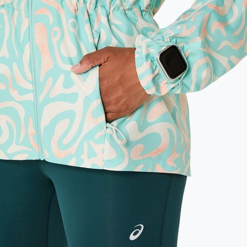 Női futókabát ASICS Road Lite-Show Packable oasis green/multi color