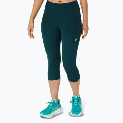 Női futóleggings ASICS High Waist Capri saxon green
