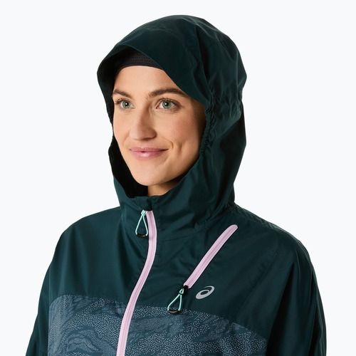 Női futókabát ASICS Fujitrail Packable saxon green/light ube