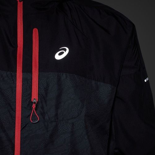 Férfi futókabát ASICS Fujitrail Packable performance black/carrier grey