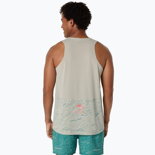 Férfi futótrikó ASICS Fujitrail Singlet white sage/rainy lake