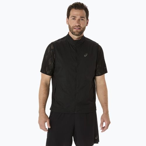ASICS férfi Metarun Packable Gilet teljesítmény fekete futás ujjatlan