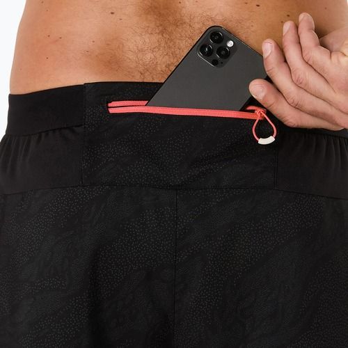 ASICS férfi futónadrág Fujitrail All Over Print 5IN teljesítmény fekete