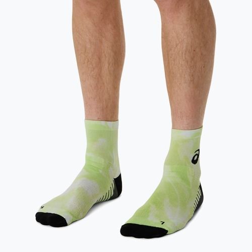 Zokni ASICS Performance Run Quarter lime green