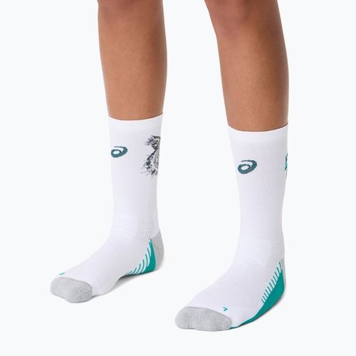 Zokni ASICS Performance Run Crew brilliant white/wave teal