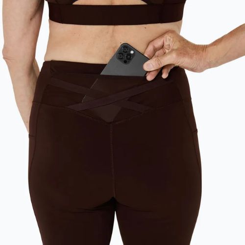 Női futó leggings ASICS Nagino Run állítható szoros kávé ASICS Nagino Run állítható szoros kávé