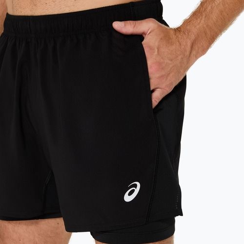 ASICS Core 2N1 5IN performance fekete/teljesítmény fekete férfi futónadrág