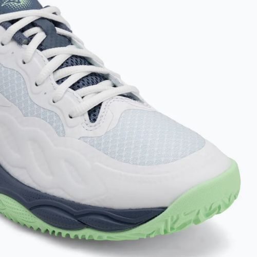 Férfi teniszcipő Mizuno Wave Enforce Court CC white/ vintage indigo/ neo mint