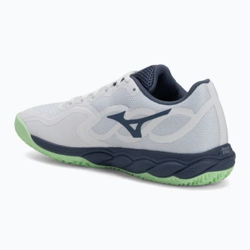 Férfi teniszcipő Mizuno Wave Enforce Court CC white/ vintage indigo/ neo mint