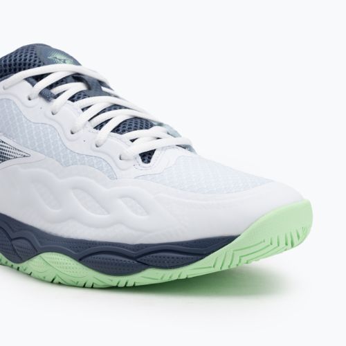 Férfi teniszcipő Mizuno Wave Enforce Court AC white/ vintage indigo/ neo mint