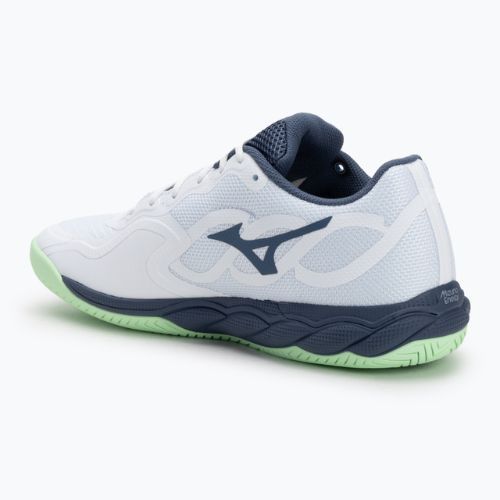 Férfi teniszcipő Mizuno Wave Enforce Court AC white/ vintage indigo/ neo mint