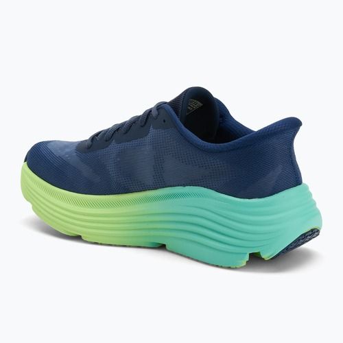 Női SKECHERS Max Cushioning Endeavour Hallandale navy/lime futócipők