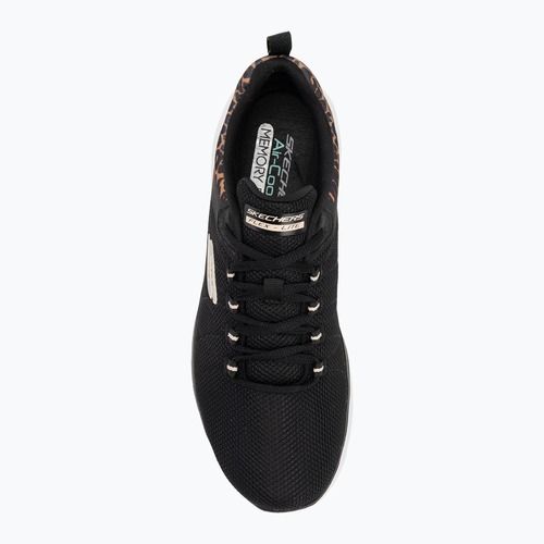SKECHERS női cipő Flex Appeal 4.0 Wild Ballad fekete/leopárd