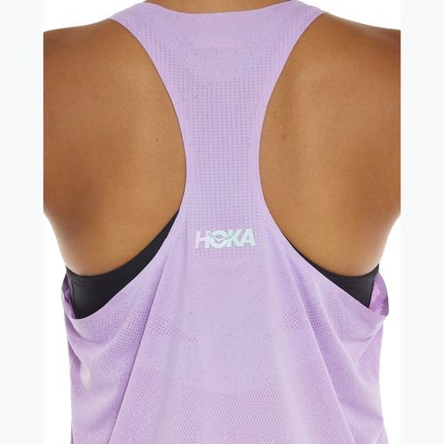 Női HOKA Race Day Singlet aszter virágos futópóló