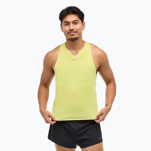 Férfi HOKA Race Singlet hoka citrus futópóló