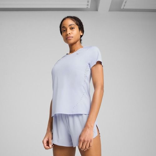 Női futópóló PUMA Run Cloudspun Tee cool neather/heather