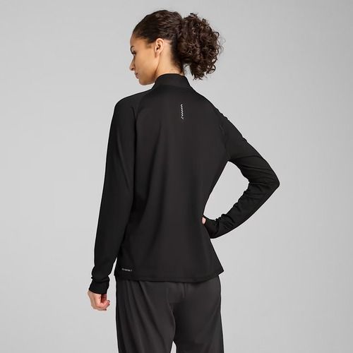 Női futó pulóver PUMA Run Velocity Cloudspun 1/4 Zip puma fekete puma fekete